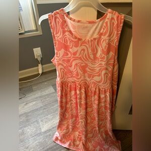 Pink Design GirlsTank Top Sleeved Dress